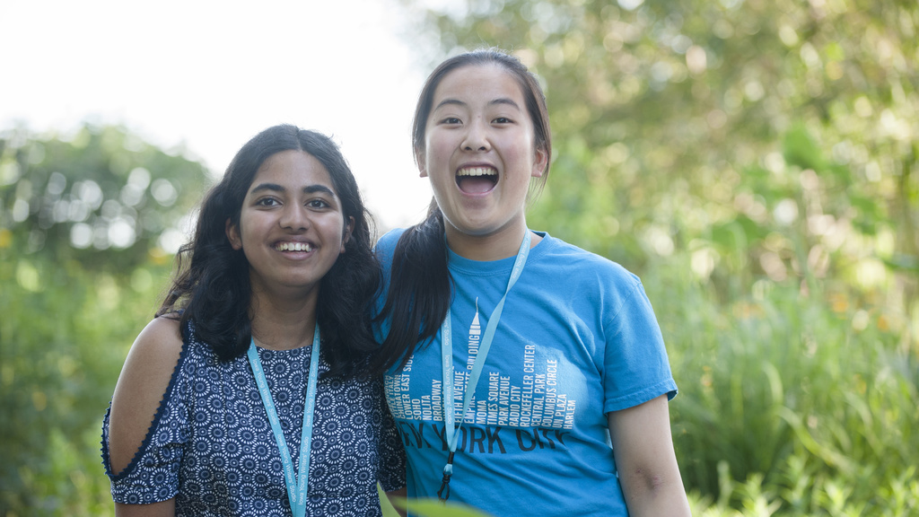 two students outdoors